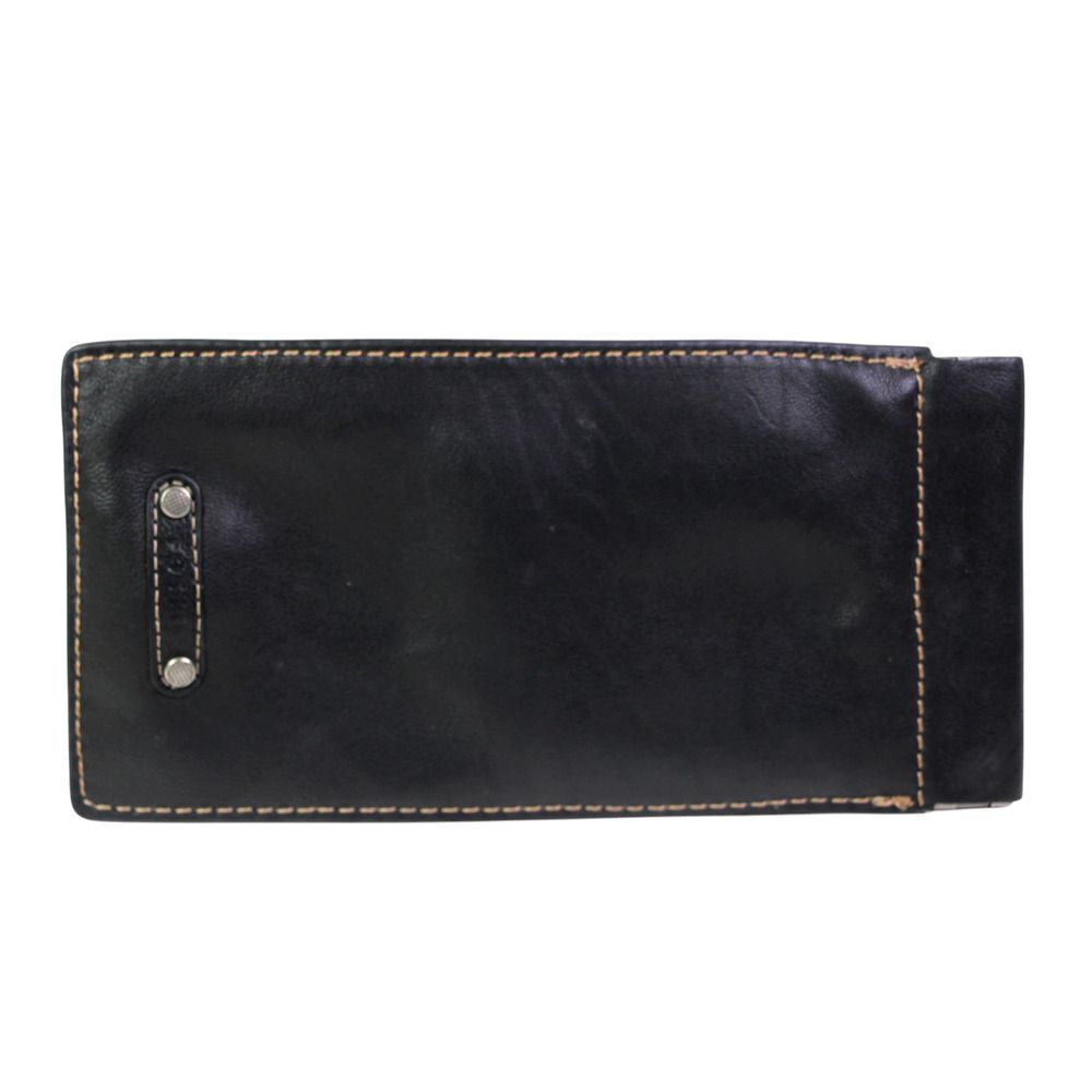 Fossil BLACK GENUINE LEATHER GLASSES SUNGLASSES CASE Sz 7"x3.5" - Picture 2 of 9